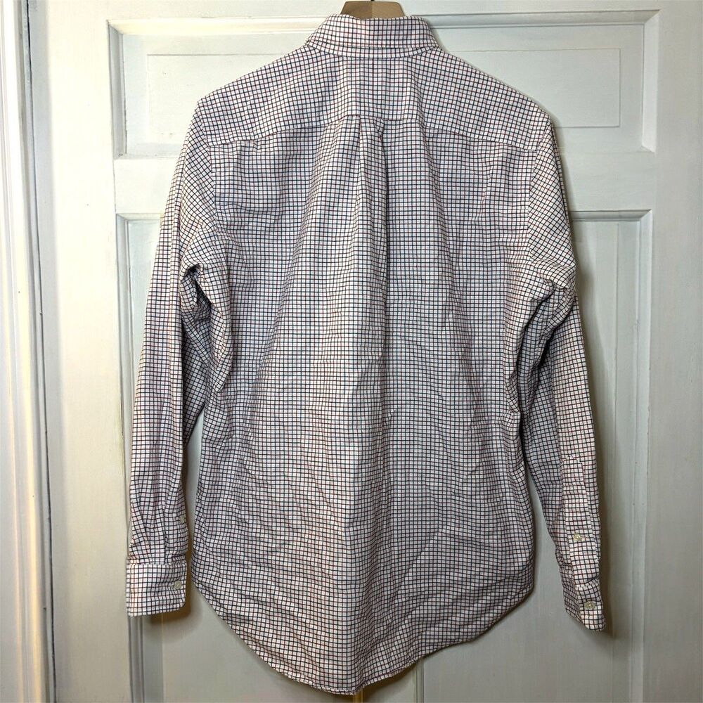 Ralph Lauren Men's M Classic Fit White Plaid Long Sleeve Button Down Shirt - Picture 6 of 8